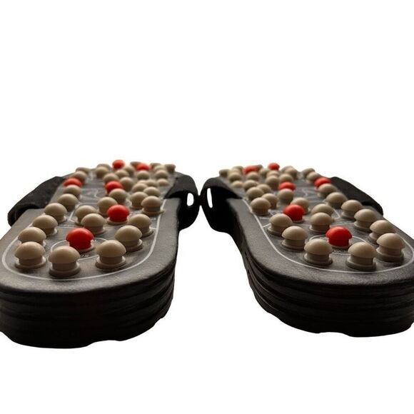 Epulse Foot Massage Acupressure Reflexology Black Flat Slide Size Medium - Picture 4 of 5